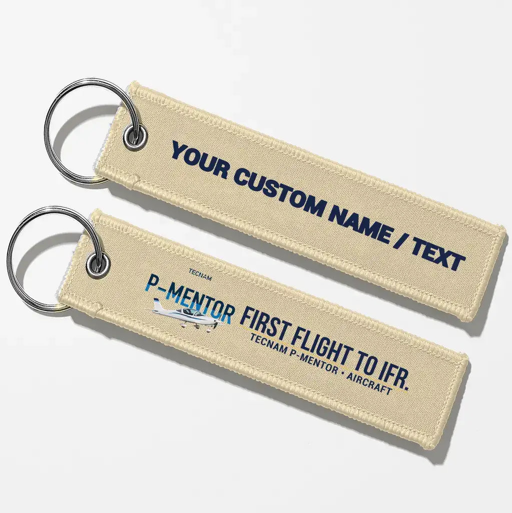 Tecnam P-Mentor Aviator Key Chains - Beige - Personalized