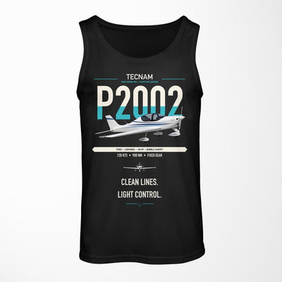 Tecnam P2002 Sierra MkII design on black tank top