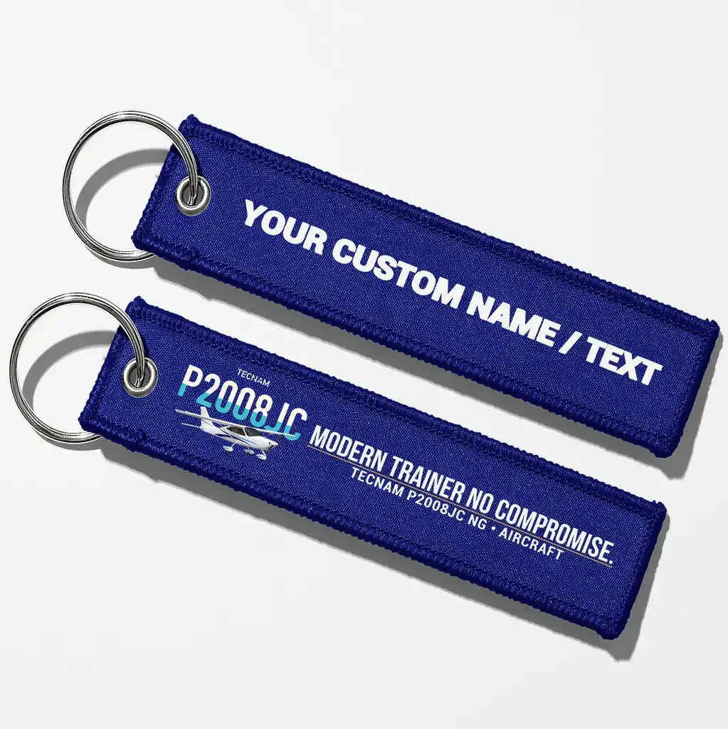 Tecnam P2008JC NG Aviator Key Chains - Blue - Personalized