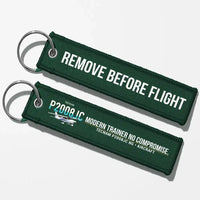 Thumbnail for Tecnam P2008JC NG Aviator Key Chains - Dark Green - Remove Before Flight