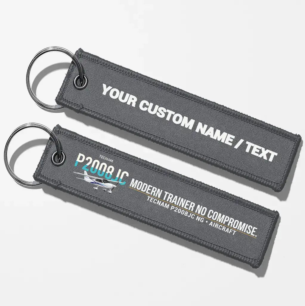 Tecnam P2008JC NG Aviator Key Chains - Gray - Personalized