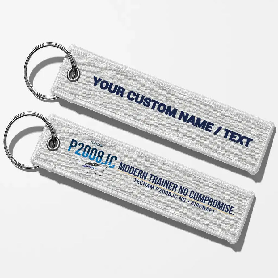 Tecnam P2008JC NG Aviator Key Chains - White - Personalized