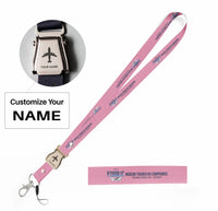 Thumbnail for Tecnam P2008JC NG seat belt lanyard - pink with name