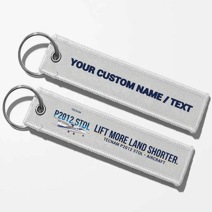 Tecnam P2012 STOL Aviator Key Chains - White - Personalized