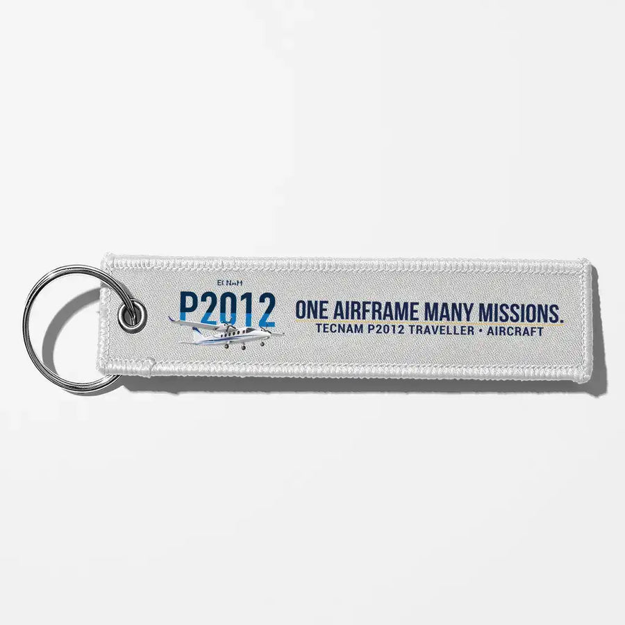 Tecnam P2012 Traveller Aviator Key Chains - White