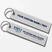 Thumbnail for Tecnam P2012 Traveller Aviator Key Chains - White - Personalized