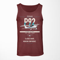 Thumbnail for Tecnam P92 Echo MkII design on dark red tank top