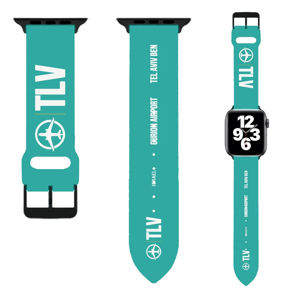 WBV6 | Tel Aviv Ben Gurion Airport TLV | Turquoise (Metal Buckle)