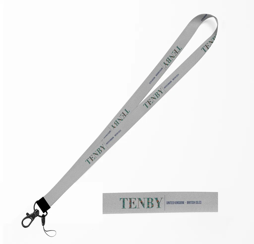 Tenby City Series lanyard - light gray