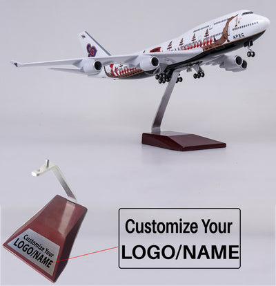 Side view of Thai Airways (Dragon Theme) Boeing 747 Airplane Model (1/160 Scale - 47CM) aviation LED model airplane in diecas.
