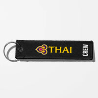Thumbnail for Thai Airways Crew & Staff Tag Key Chains - Black - Crew