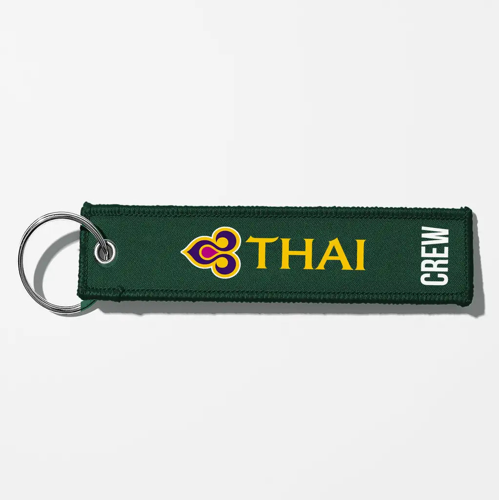 Thai Airways Crew & Staff Tag Key Chains - Dark Green - Crew