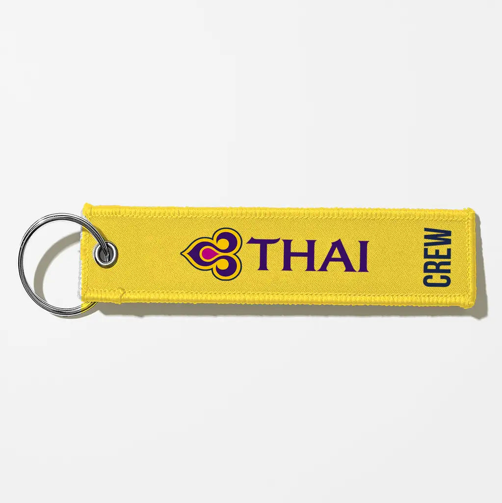 Thai Airways Crew & Staff Tag Key Chains - Yellow - Crew