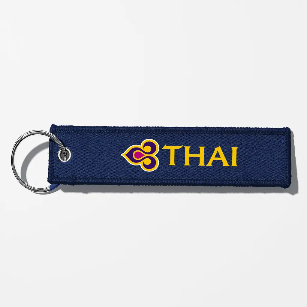 Thai Airways Crew & Staff Tag Key Chains - Navy Blue