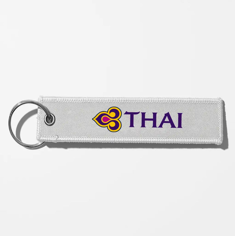Thai Airways Crew & Staff Tag Key Chains - White
