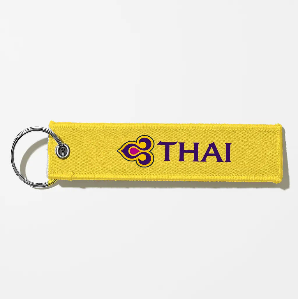 Thai Airways Crew & Staff Tag Key Chains - Yellow