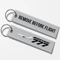 Thumbnail for The Boeing 777 Key Chains - Light Gray - Remove Before Flight