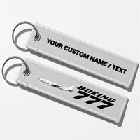 Thumbnail for The Boeing 777 Key Chains - White - Personalized