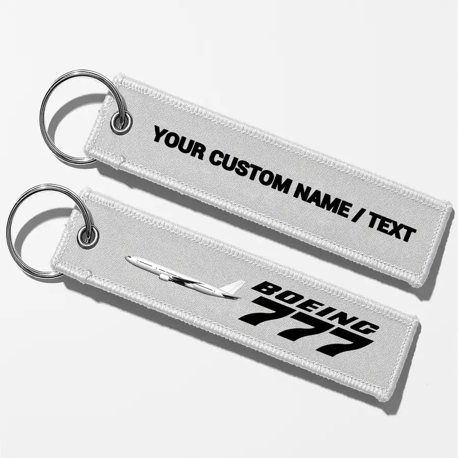 The Boeing 777 Key Chains - White - Personalized