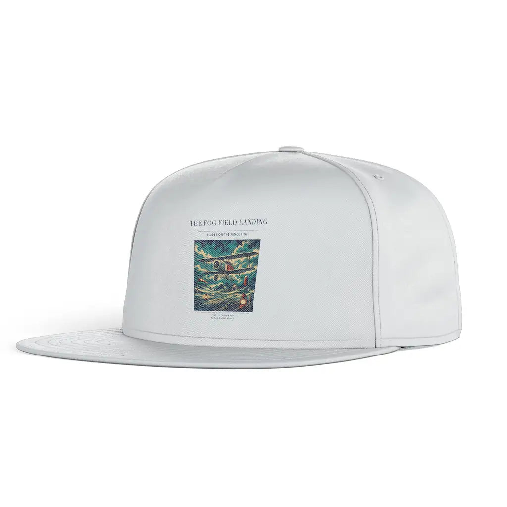 The Fog Field Landing snapback - white