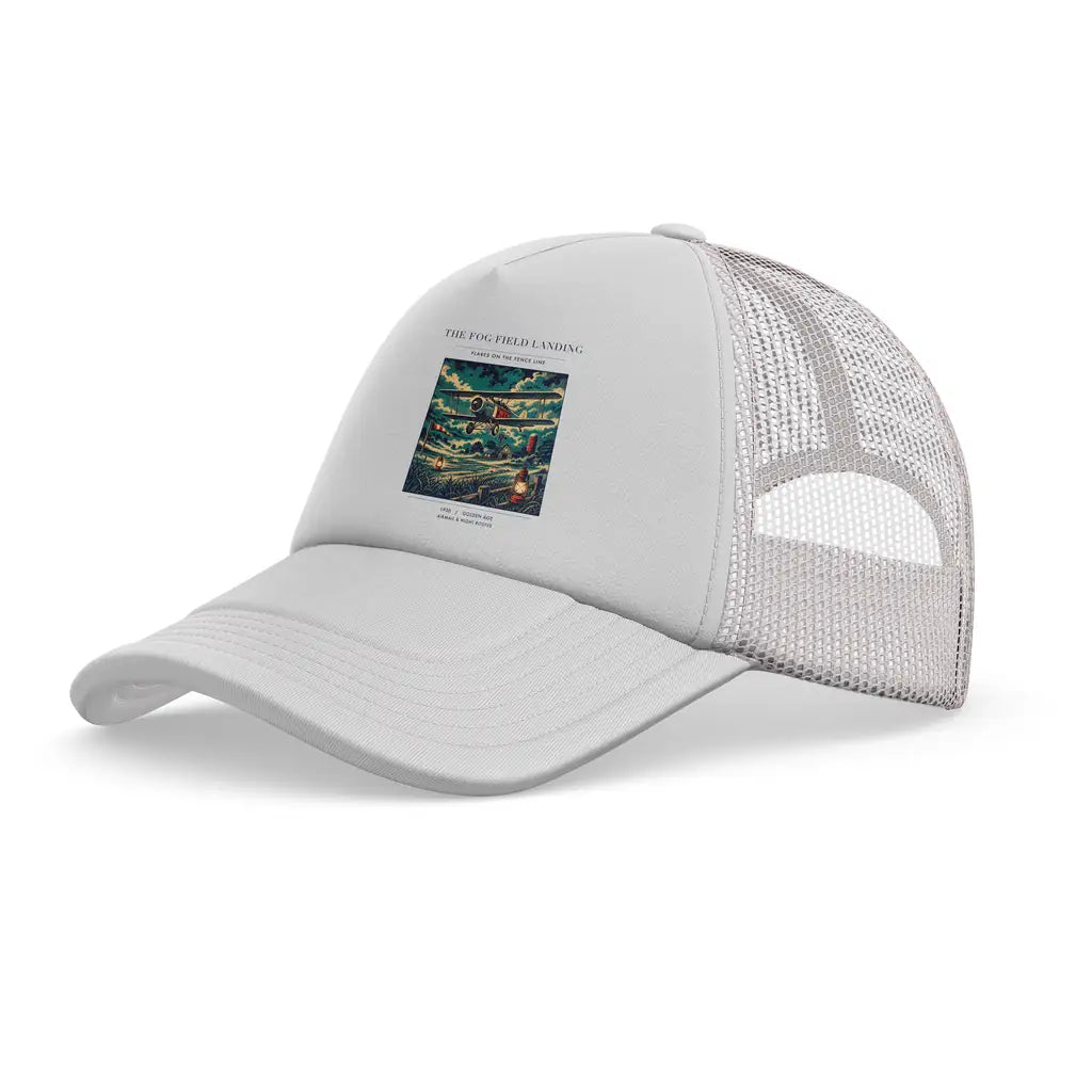 The Fog Field Landing trucker cap - white