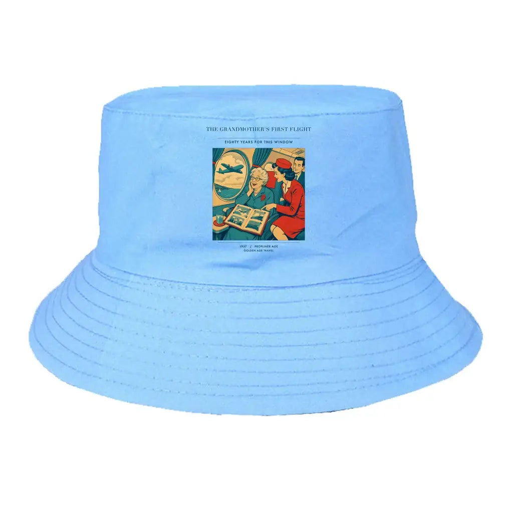 The Grandmother's First Flight summer hat - light blue
