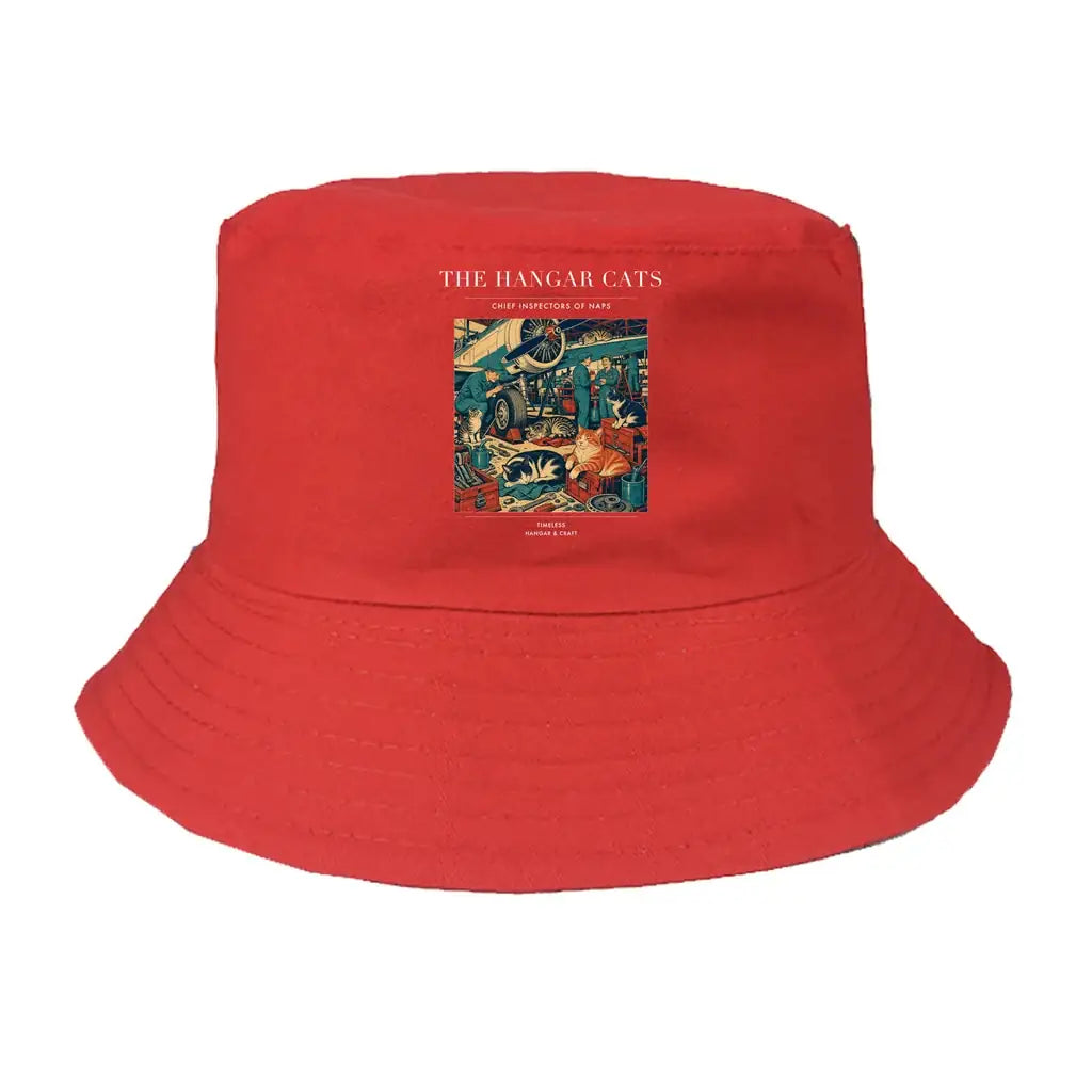 The Hangar Cats summer hat - red