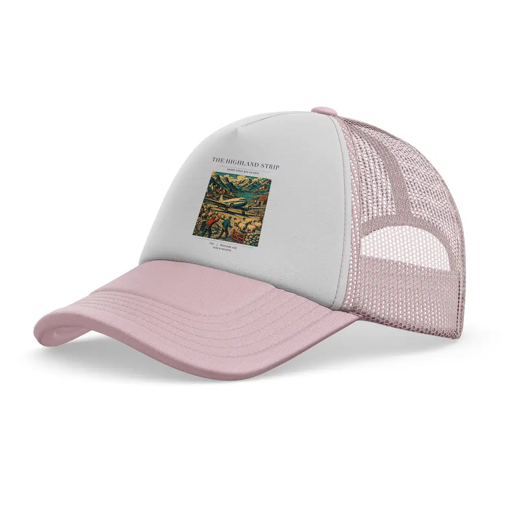The Highland Strip trucker cap - light pink