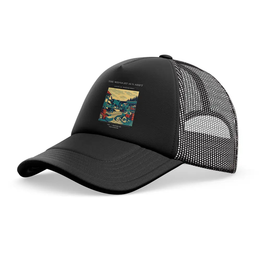 The Midnight Sun Shift trucker cap - full black