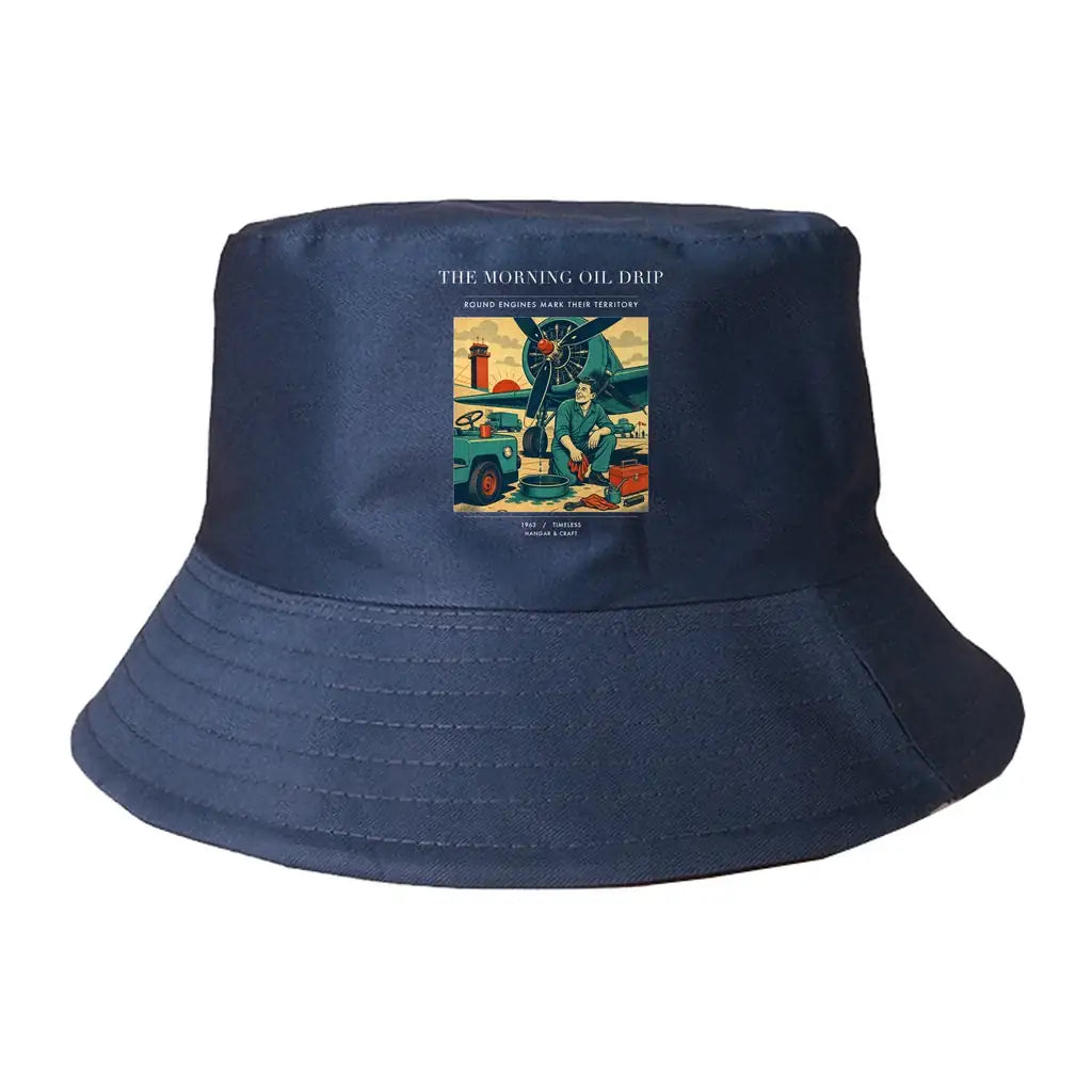 The Morning Oil Drip summer hat - dark blue