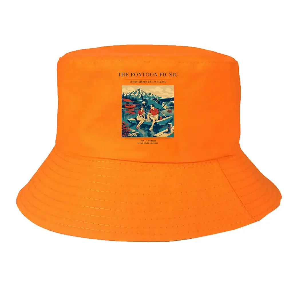 The Pontoon Picnic summer hat - orange