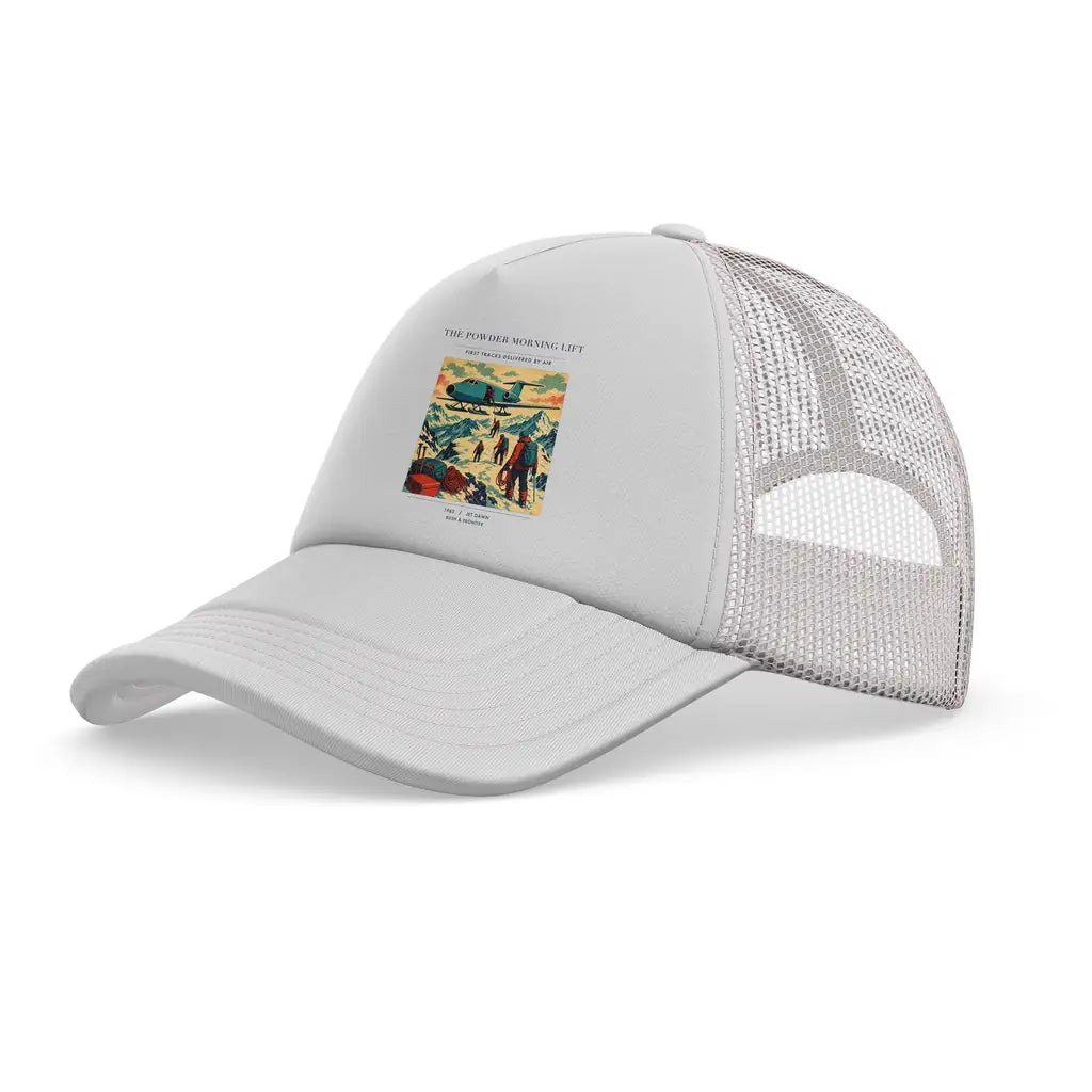 The Powder Morning Lift trucker cap - white