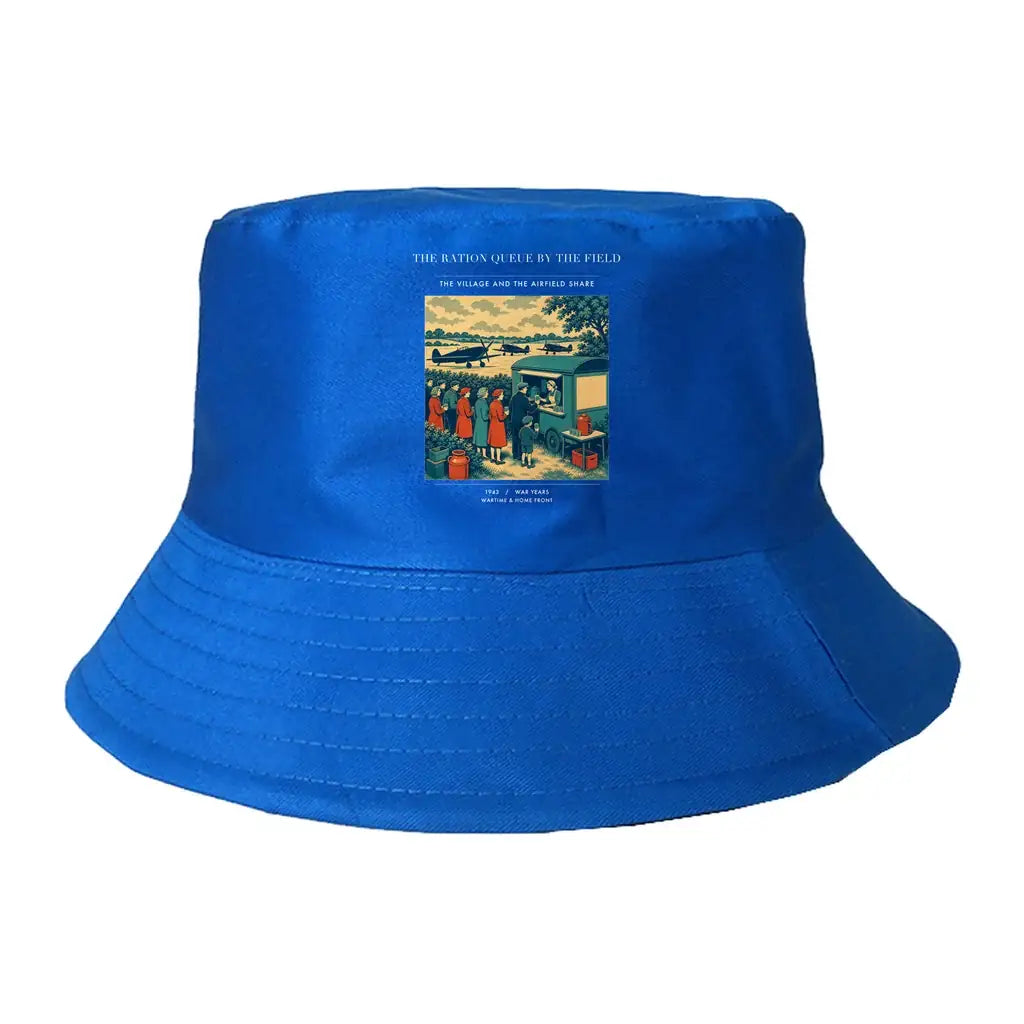 The Ration Queue By The Field summer hat - blue
