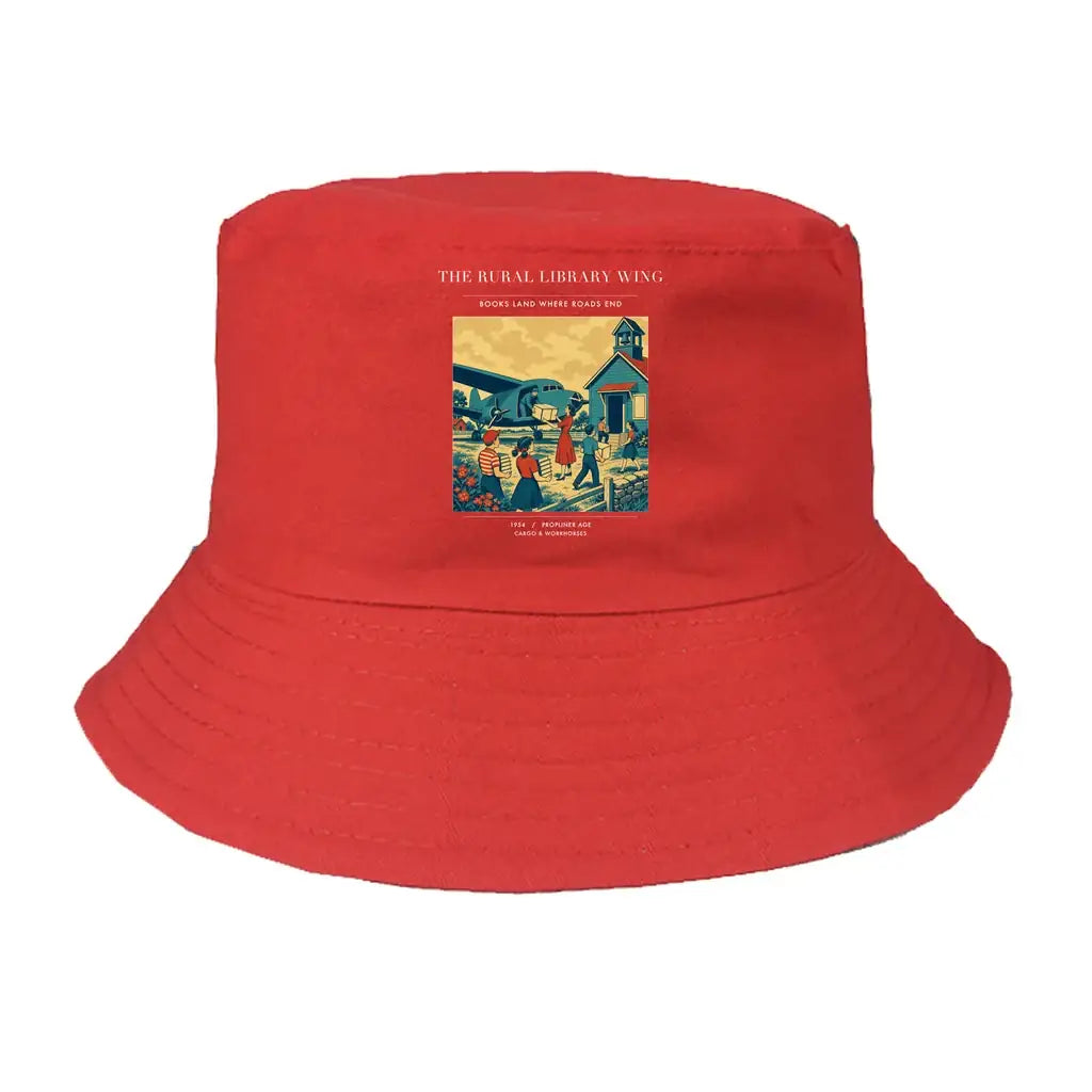 The Rural Library Wing summer hat - red