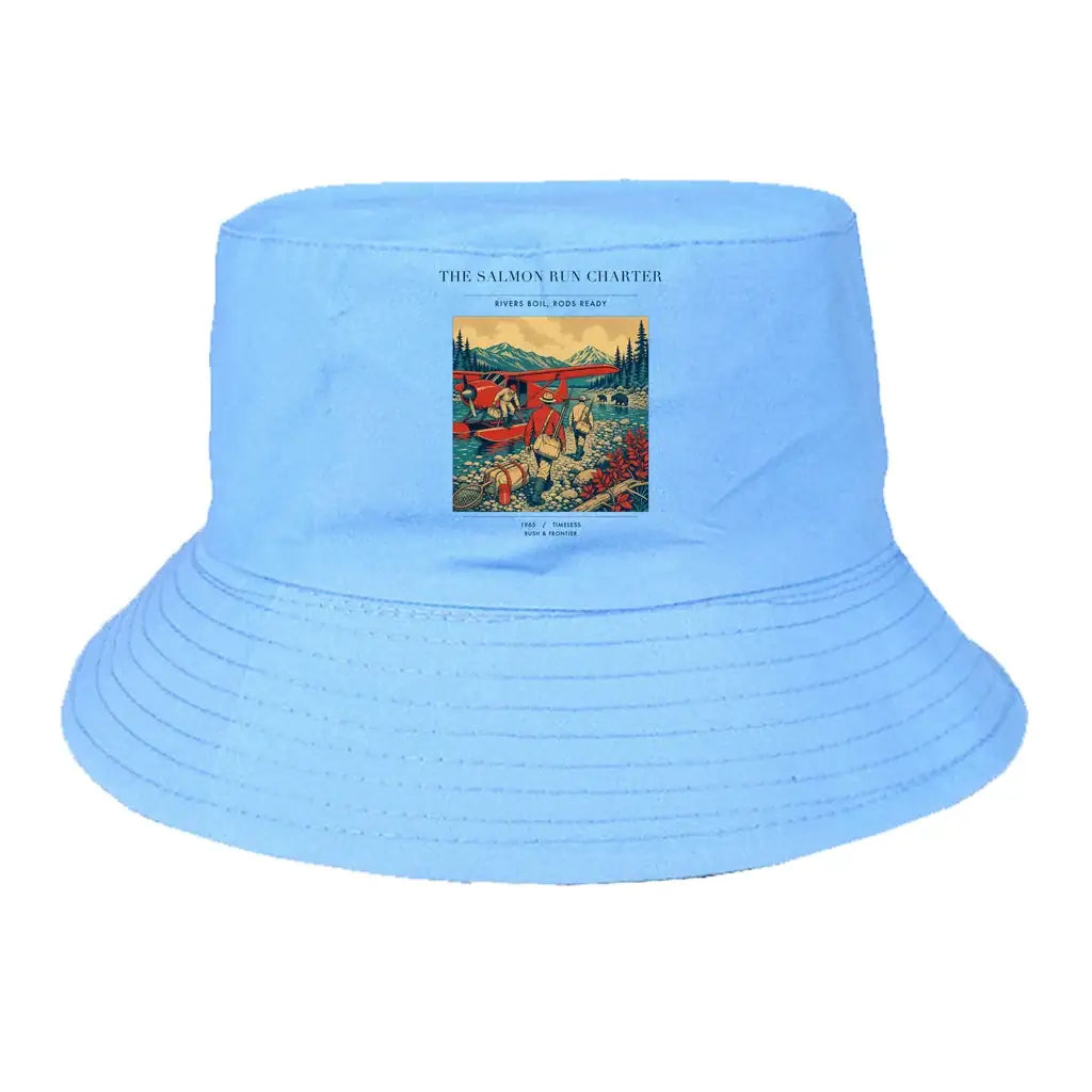 The Salmon Run Charter summer hat - light blue