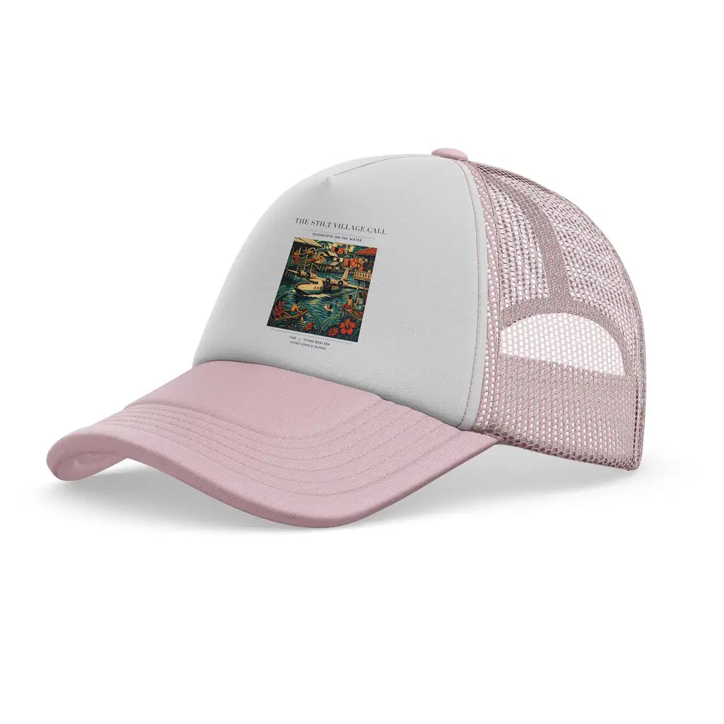 The Stilt Village Call trucker cap - light pink