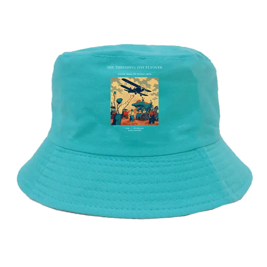 The Threshing Day Flyover summer hat - green