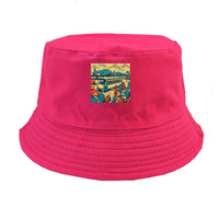 Thumbnail for The Tram To The Tarmac summer hat - pink