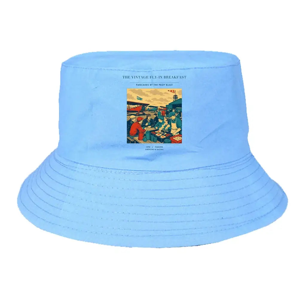 The Vintage Fly-In Breakfast summer hat - light blue