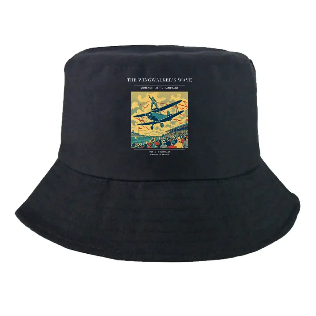 The Wingwalker's Wave summer hat - black