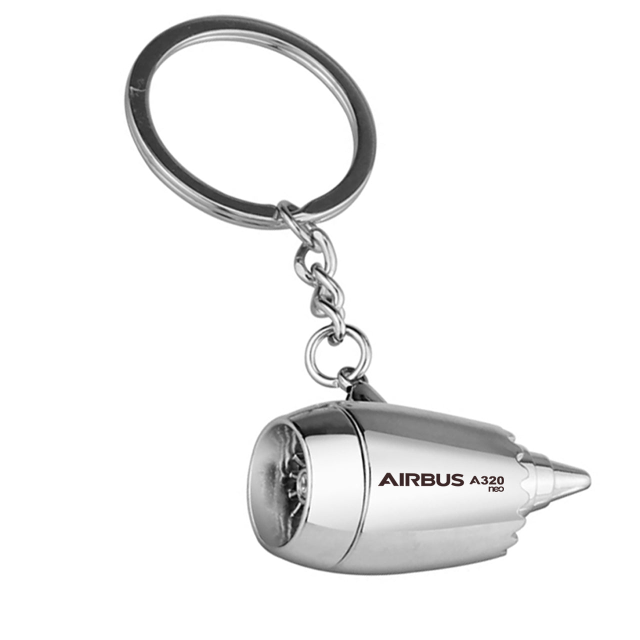 The Airbus A320Neo Designed Airplane Jet Engine Shaped Key Chain