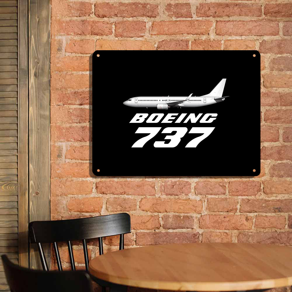 The Boeing 737 Printed Metal Sign