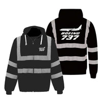 Thumbnail for The Boeing 737 Designed Reflective Zipped Hoodies