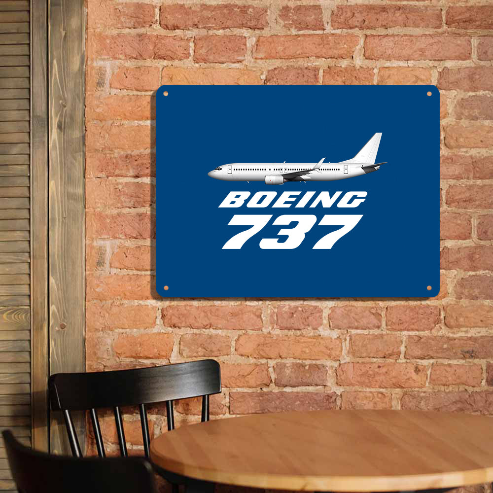 The Boeing 737 Printed Metal Sign