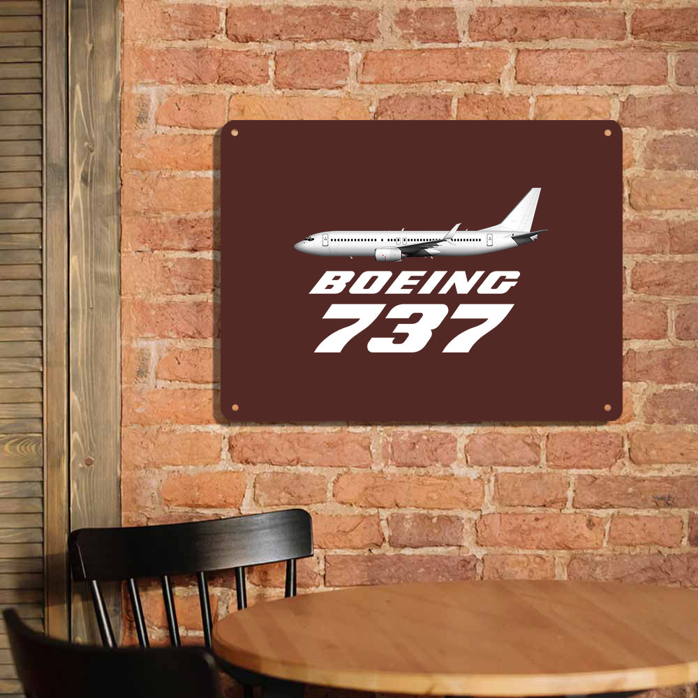 The Boeing 737 Printed Metal Sign