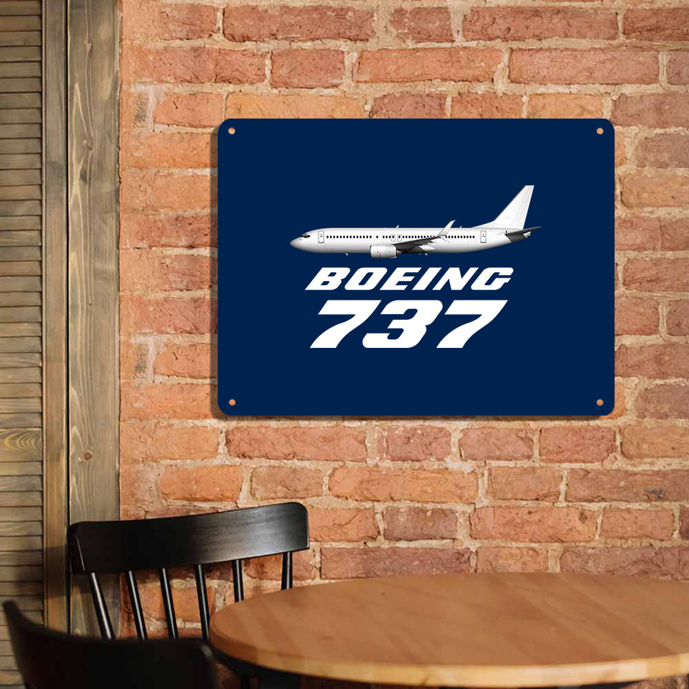 The Boeing 737 Printed Metal Sign