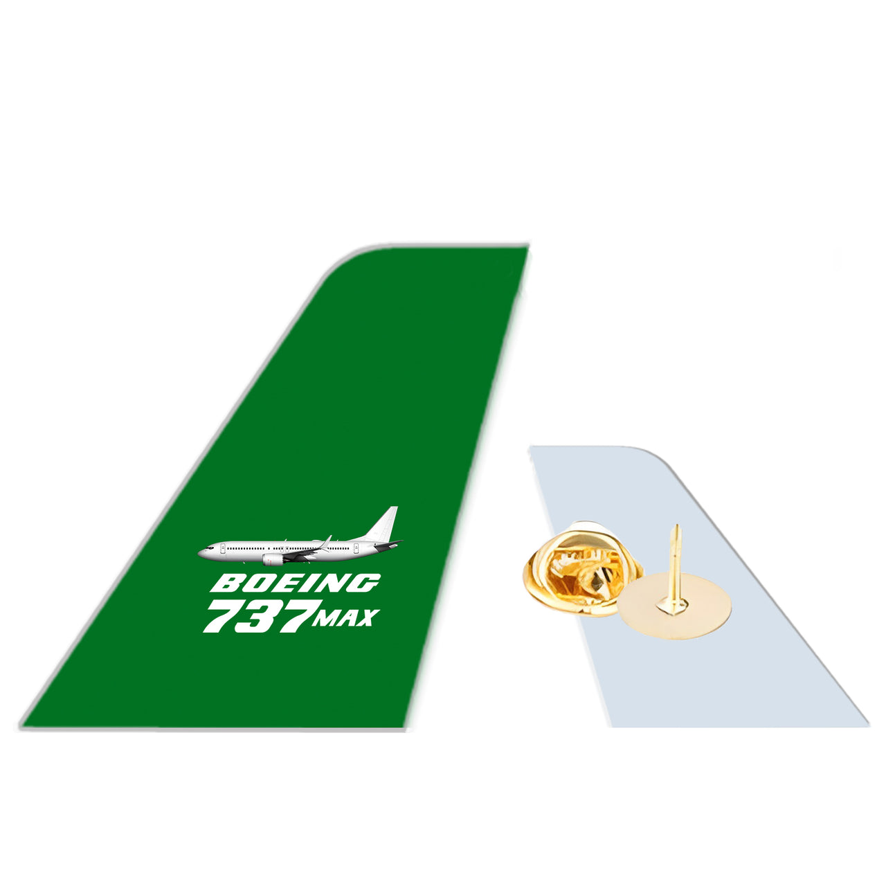 The Boeing 737Max Designed Tail Shape Badges & Pins