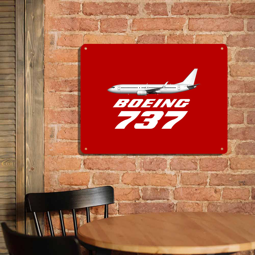The Boeing 737 Printed Metal Sign