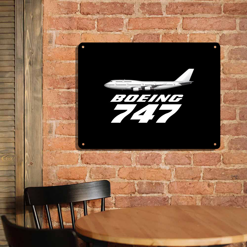 The Boeing 747 Printed Metal Sign