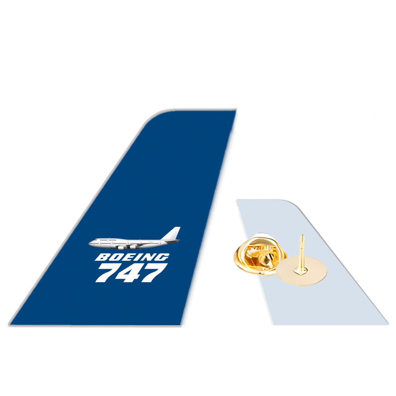 The Boeing 747 Designed Tail Shape Badges & Pins